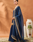 Blue Trikone Sharara Set - Ready to Ship