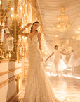 Ivory Pearl Trail Gown
