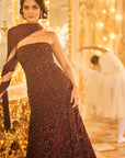 Wine Sequin Gown
