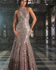 Fit & Flare Mirror Work Gown