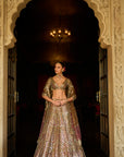 Applique Mirror Work Lehenga Set
