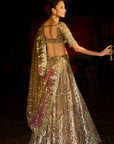 Applique Mirror Work Lehenga Set