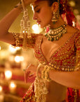 Red Zardosi Lehenga Set