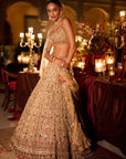 Multi-Coloured Stone & Pearl Lehenga Set