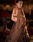Navy Blue Paisely Lehenga Set