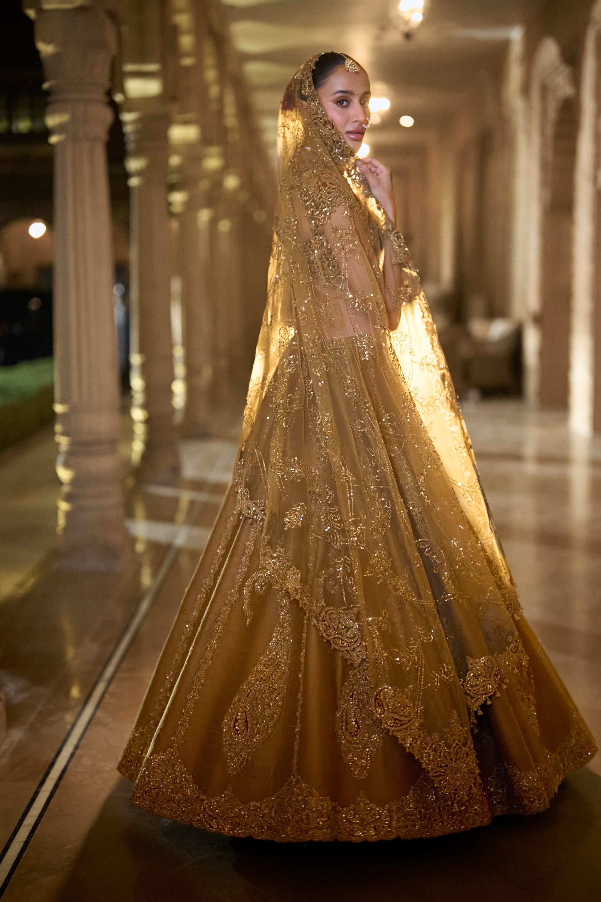 Gold Paisely Lehenga Set