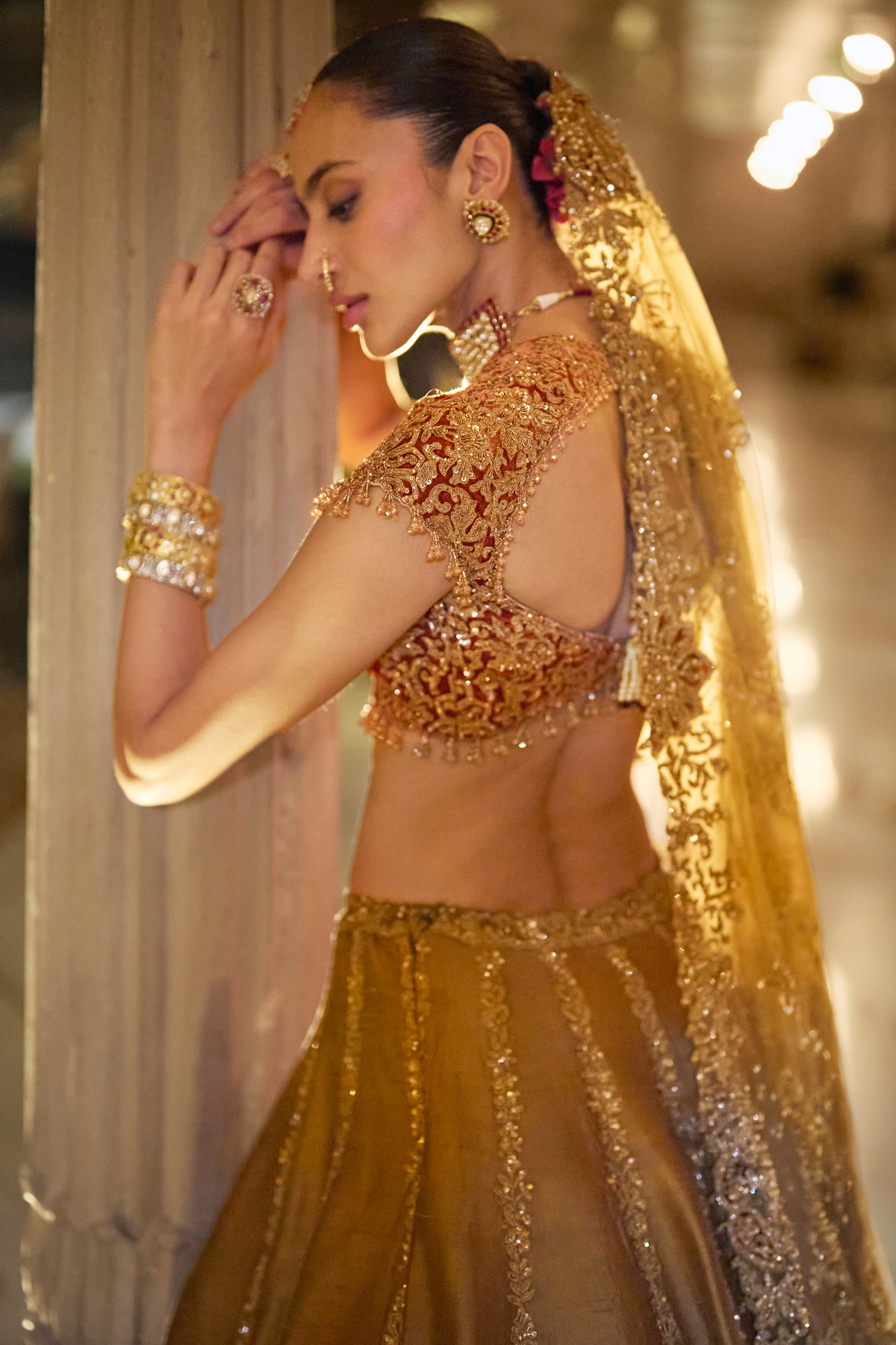 Gold Paisely Lehenga Set