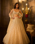 Butter Cream Pearl Lehenga Set