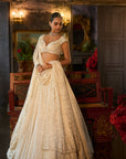 Ivory Crystal Lehenga Set