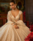 Ivory Crystal Lehenga Set