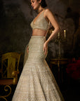 Champagne Nude Fit & Flare Skirt Set