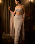Silver Gold Crystal Skirt Set