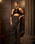 Black Crystal Skirt Set