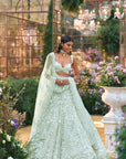Soft Aqua Sequin Lehenga Set