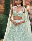 Soft Aqua Sequin Lehenga Set
