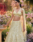 Lemon Yellow Sequin Lehenga Set