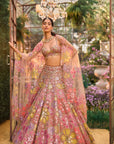 Coffee Floral Lehenga Set