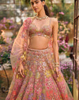 Coffee Floral Lehenga Set