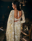 Sage Green Three-Dimensional Saree