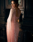 Pink Sequin Georgette Saree 1