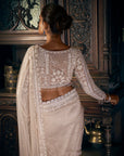 Nude Sequin Saree 3