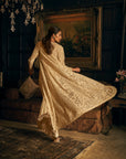 Nude Draped & Jacket Saree