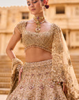 Light Gold Zardosi Lehenga