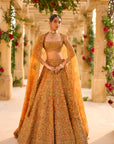 Rust Zardosi Lehenga Set