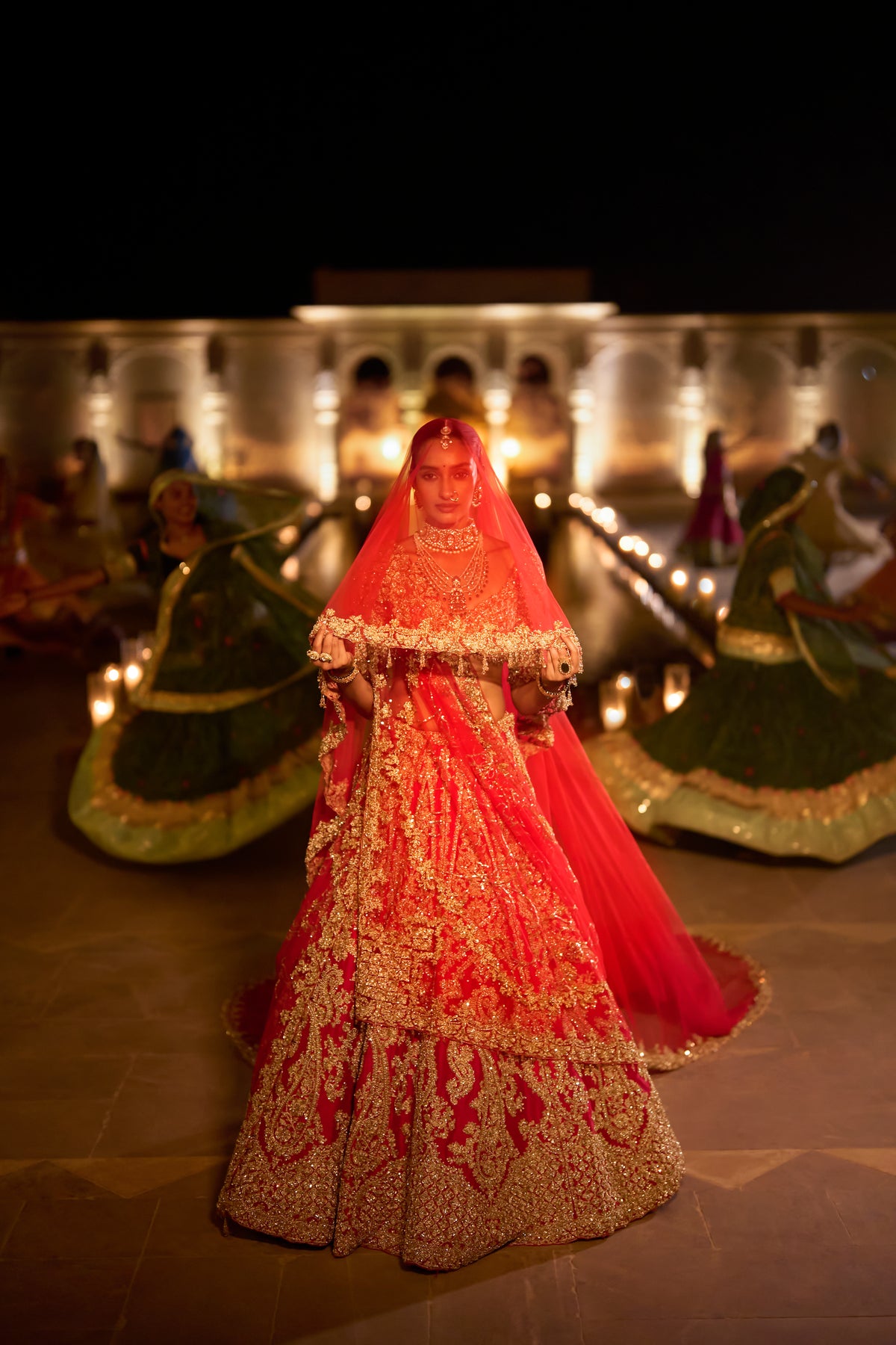 Red Zardosi Lehenga Set