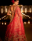 Red Zardosi Lehenga Set