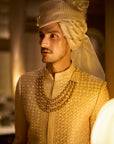 Ivory Nude Sherwani Set