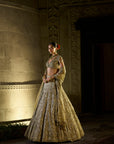 Antique Emerald Lehenga Set