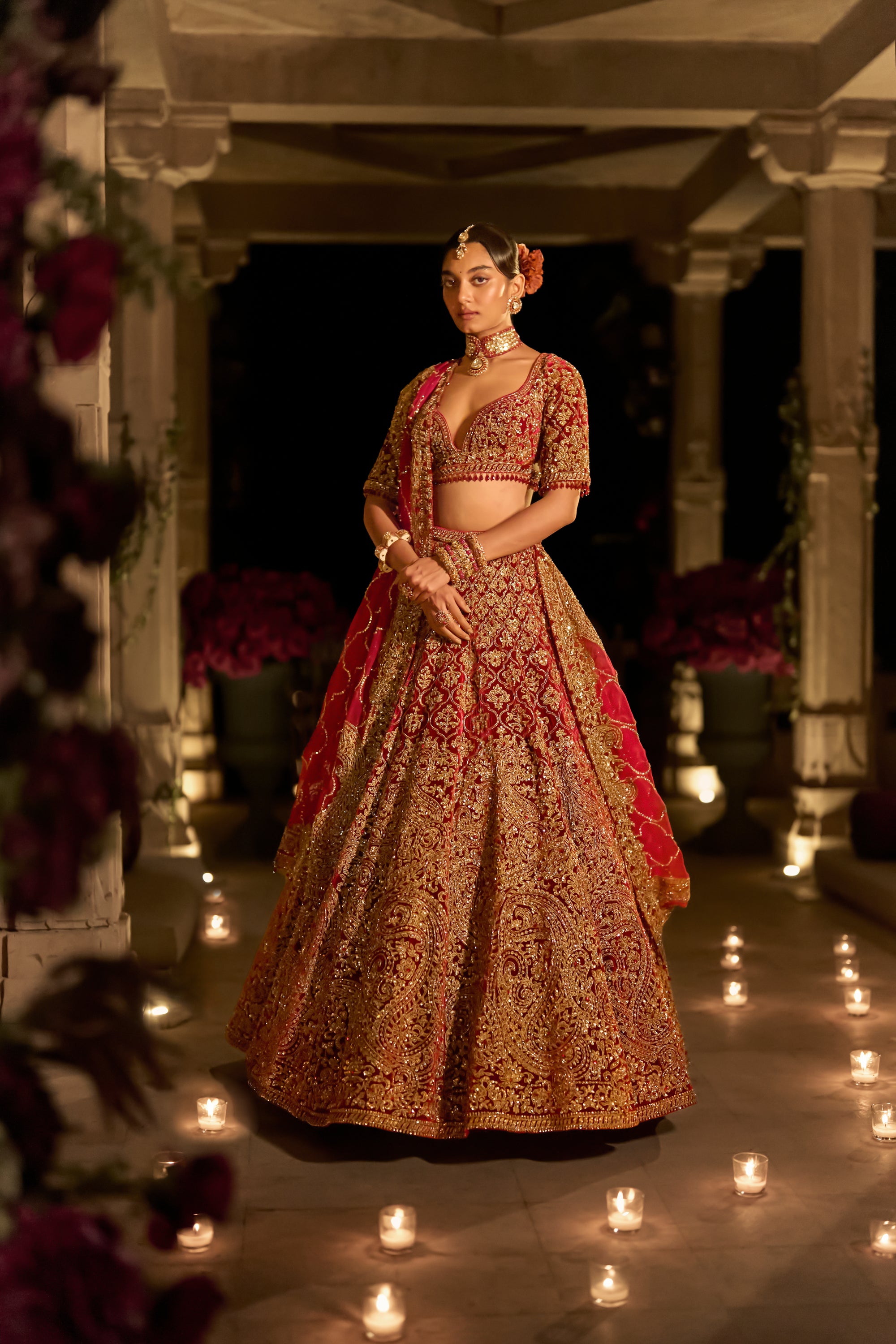 Maroon Zardosi Lehenga Set