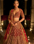 Maroon Zardosi Lehenga Set