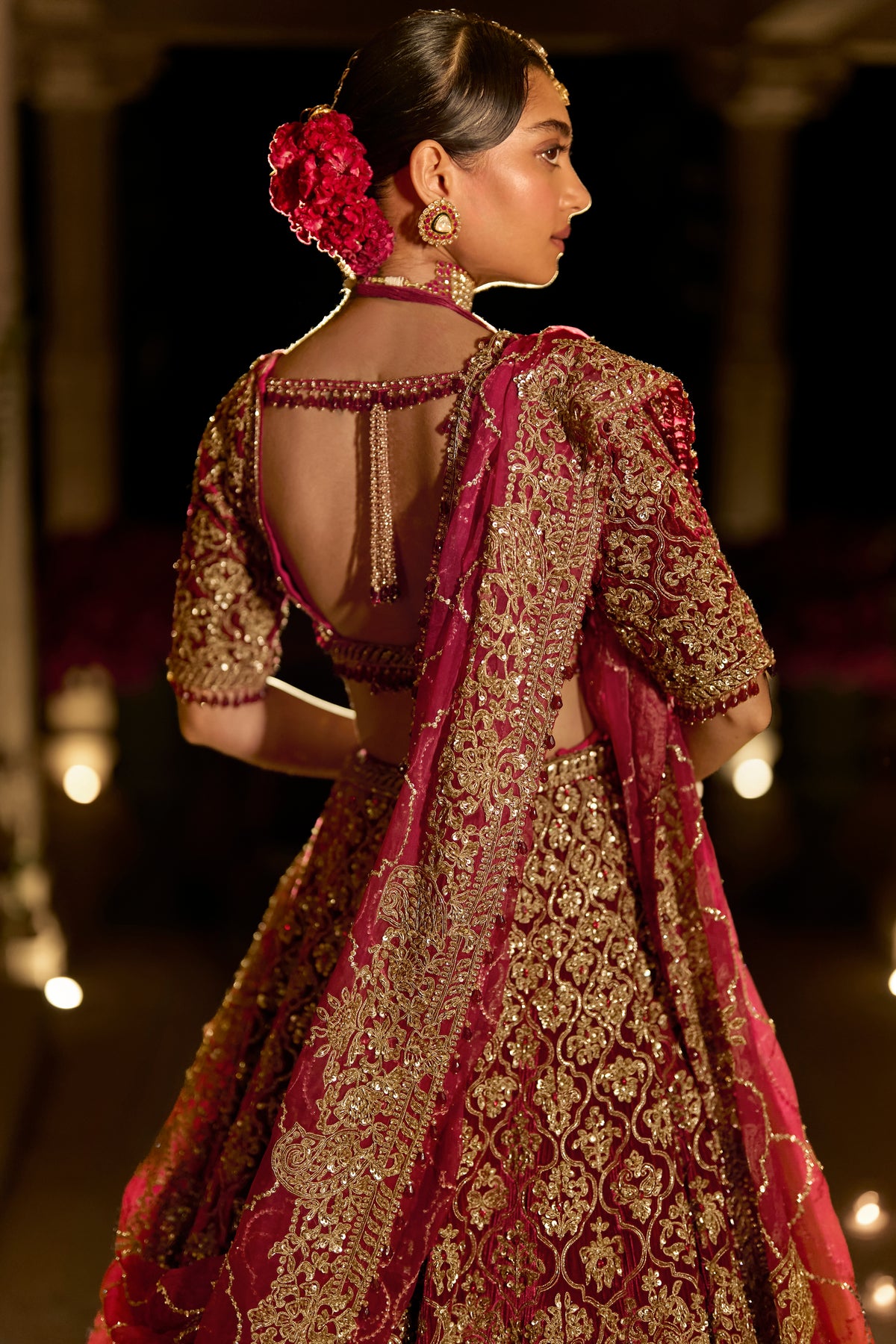 Maroon Zardosi Lehenga Set