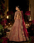 Plum & Maroon Zardosi Lehenga Set