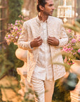 Powder Nude Bandhgala Set
