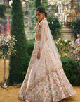 Powder Peach Floral Lehenga Set