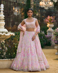 Powder Pink Sequin Lehenga Set
