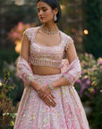Powder Pink Sequin Lehenga Set