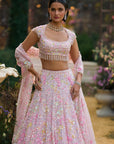 Powder Pink Sequin Lehenga Set