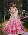 Ombre Pink Lehenga Set