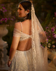 Ivory Floral Lehenga Set