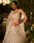 Ice Grey Pearl Lehenga Set