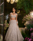 Slate Grey Sequin Lehenga Set