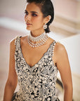 Black Pearl Sharara Set Details