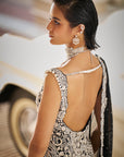 Black Pearl Sharara Set Back