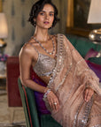 Copper Bold Cut Sequin Saree - Ready to Ship