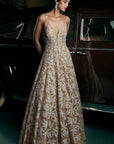 Nude Leaf Gown