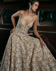 Nude Leaf Gown